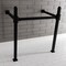 Kingston Brass VPB3328SQ0 28-Inch Stainless Steel Console Sink Legs, Matte Black VPB3328SQ0 - alternate 5